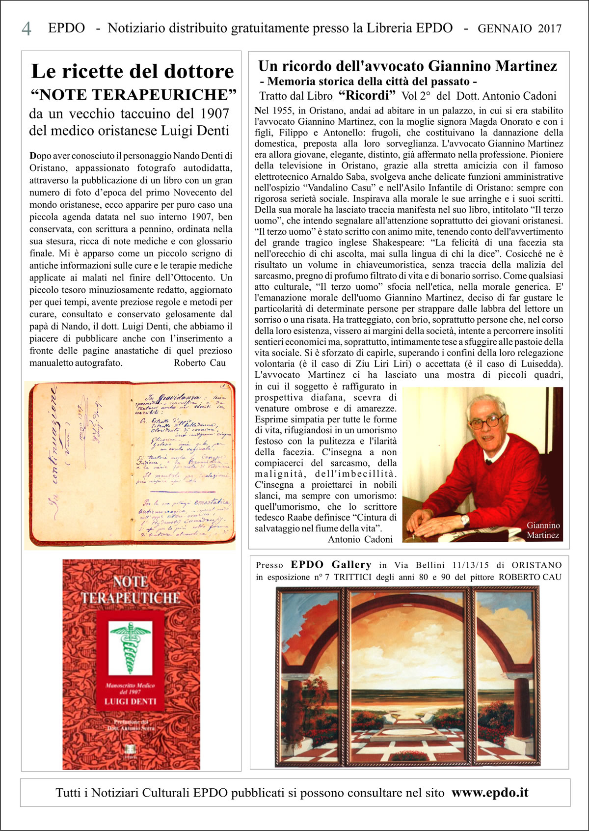 Notiziario Culturale EPDO - Oristano